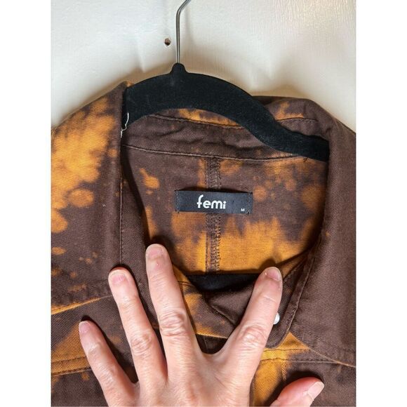 Femi Sepia Tye Dye Jumpsuit Denim size M - Picture 3 of 16